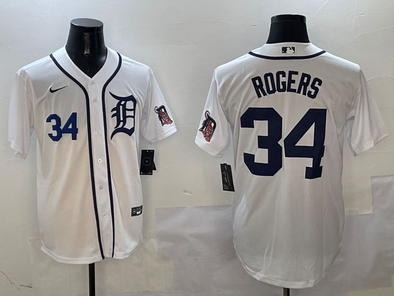 Men Detroit Tigers 34 Rogers White Game 2025 Nike MLB Jersey style 3112